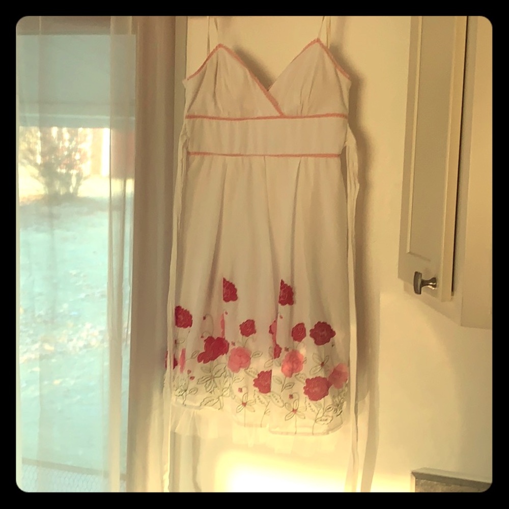 Frilly white dress